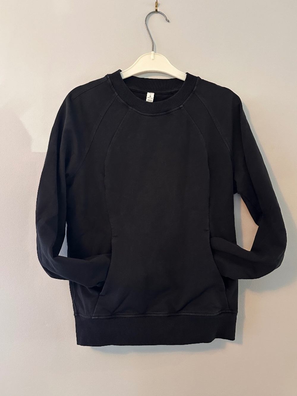 Lululemon Scuba Crew Sweatshirt French Terry - Black Size 6